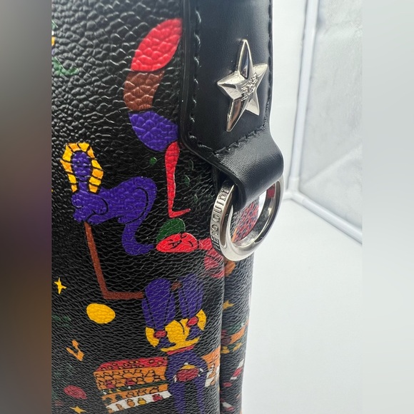 NEW PIERO GUIDI Magic Circus Chiara Embossed Leather Trim Shopper Bag Large Tote - Picture 10 of 16